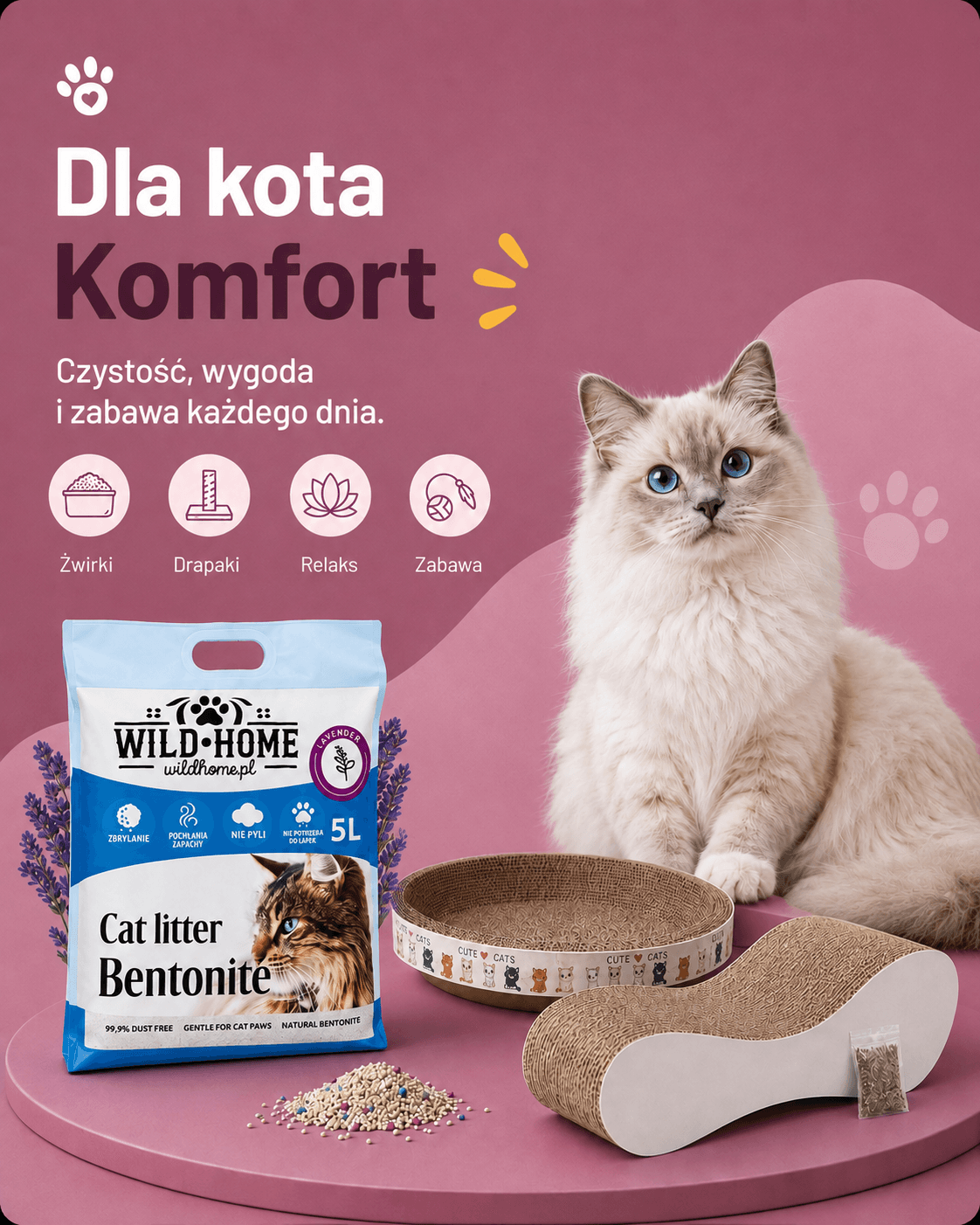 Dla kota: drapaki, żwirki i PupTrim Pro