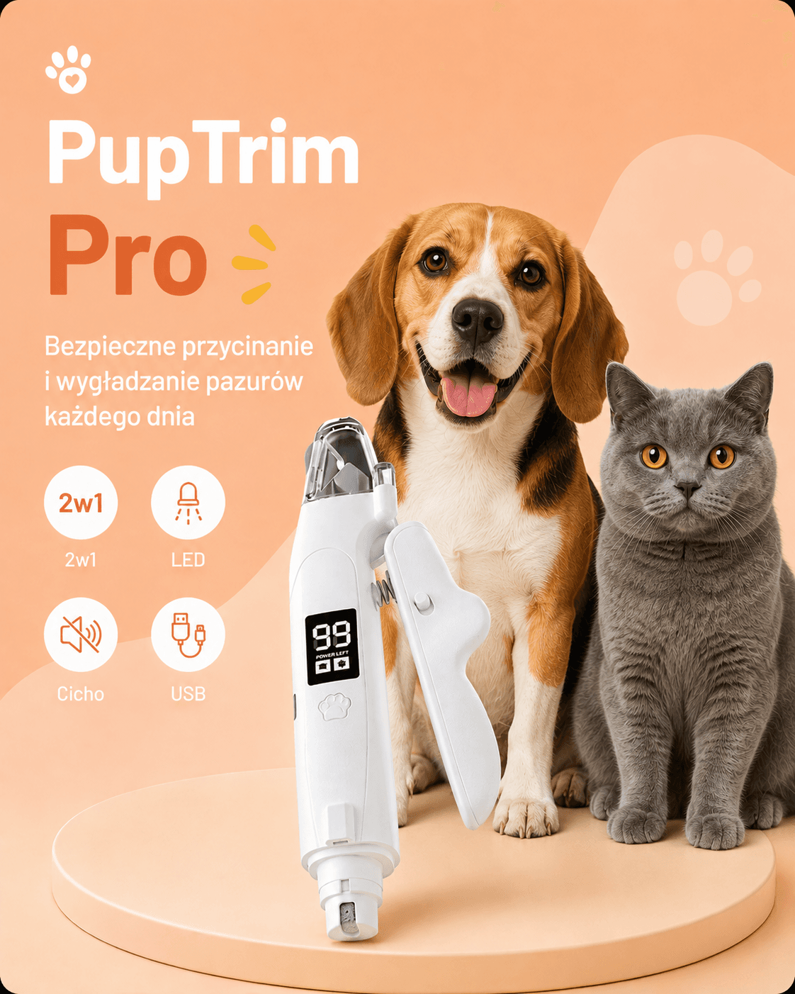 PupTrim Pro: bezpieczne przycinanie i wygładzanie pazurów